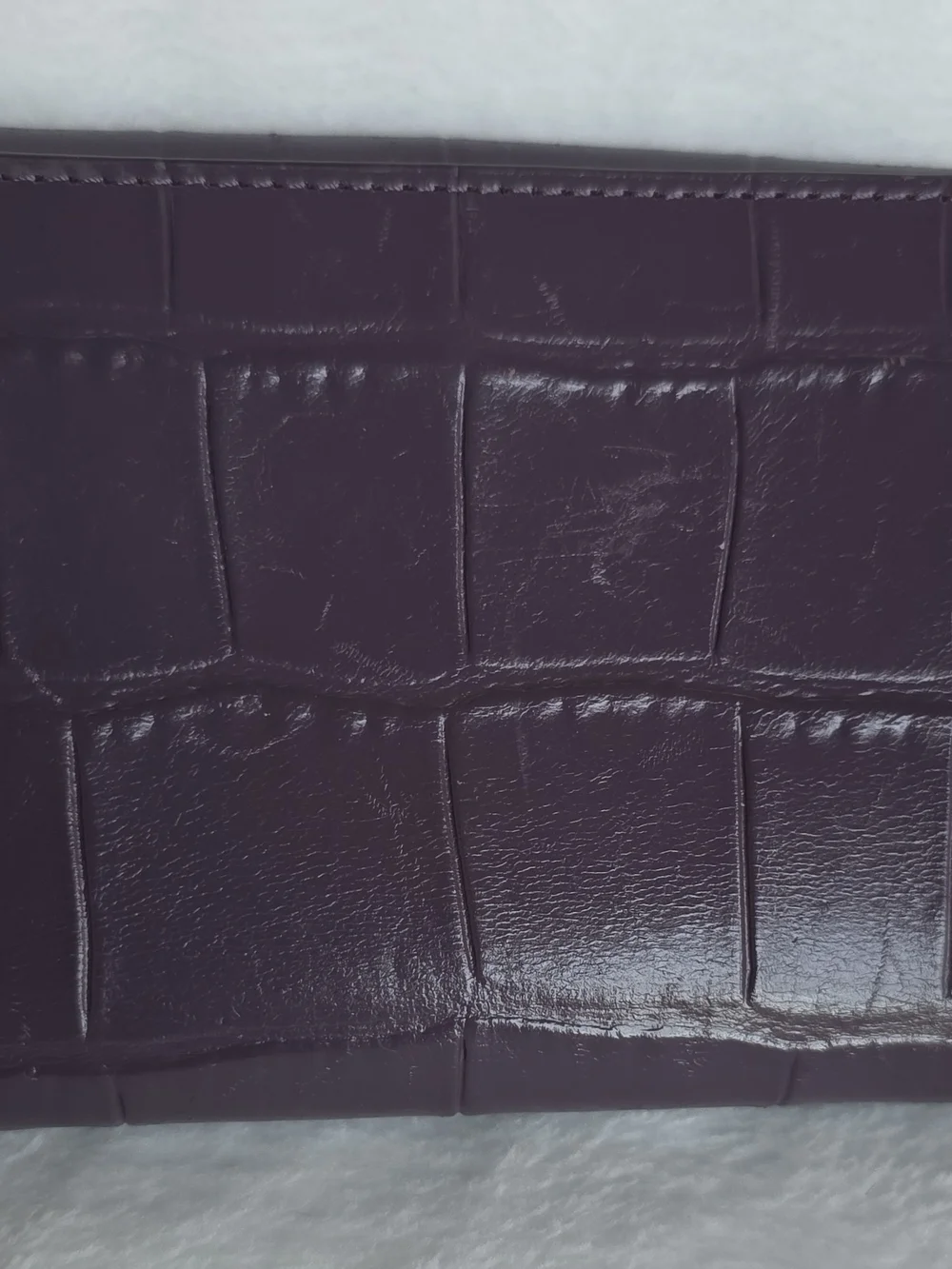 Coach Women’s Purple Croc-Embossed Leather Wallet